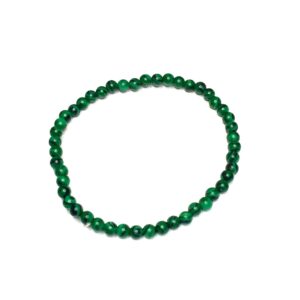 Pulsera elástica bola Malaquita 4mm