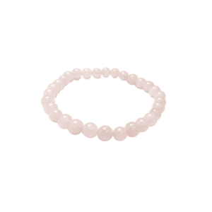 Pulsera elástica bola Cuarzo Rosa 6mm
